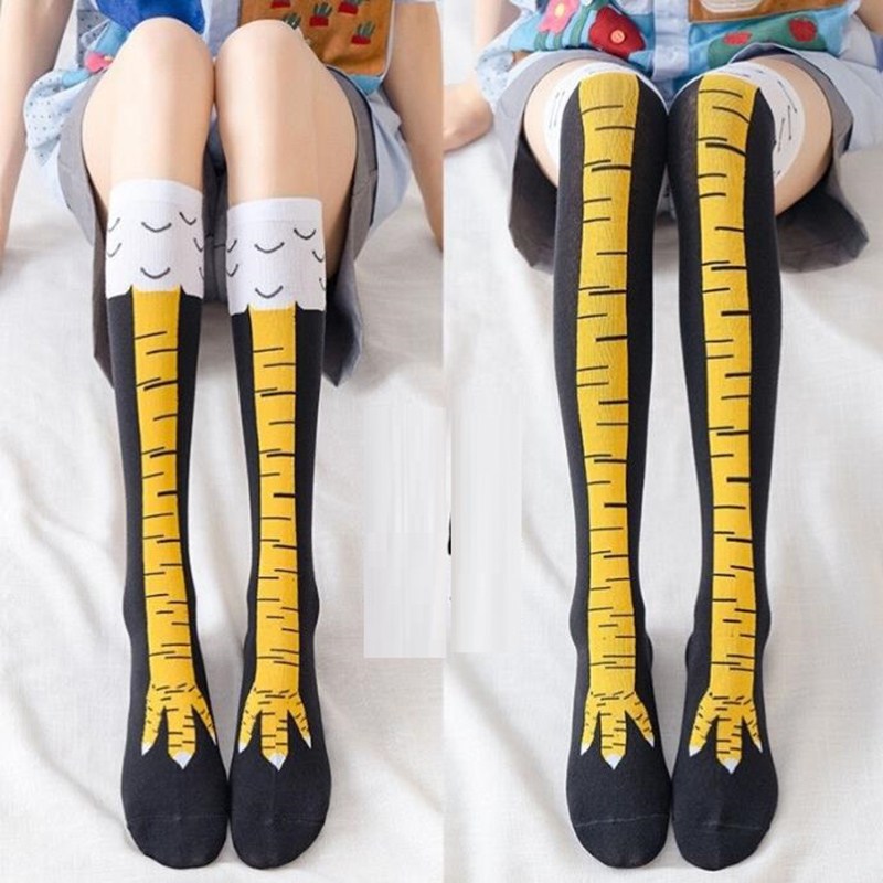 1-4 أزواج من جوارب النساء الطو - مراجعة Funny Chicken Leg Socks وسعره