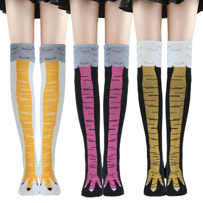 1-4 أزواج من جوارب النساء الطو - مراجعة Funny Chicken Leg Socks وسعره