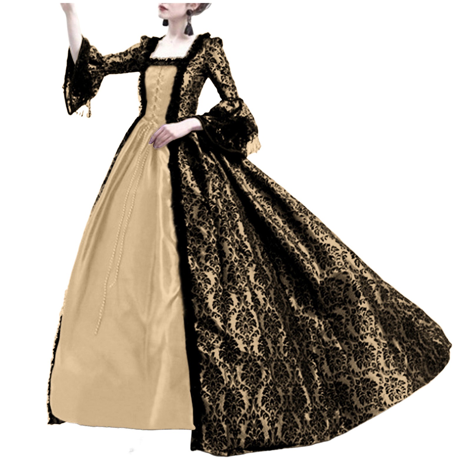 فستان تنكري نسائي للهالوين بتص - مراجعة Medieval Renaissance Dress Women وسعره