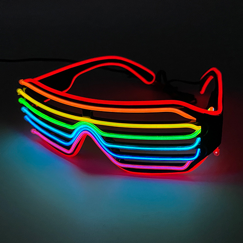 الفلورسنت الملونة متوهجة نظارا - مراجعة Glow In The Dark Party Glasses وسعره