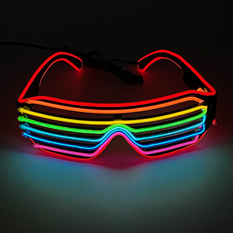 الفلورسنت الملونة متوهجة نظارا - مراجعة Glow In The Dark Party Glasses وسعره